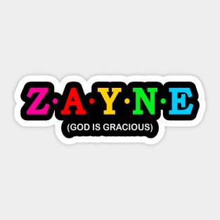 Zayne - God is Gracious. Sticker